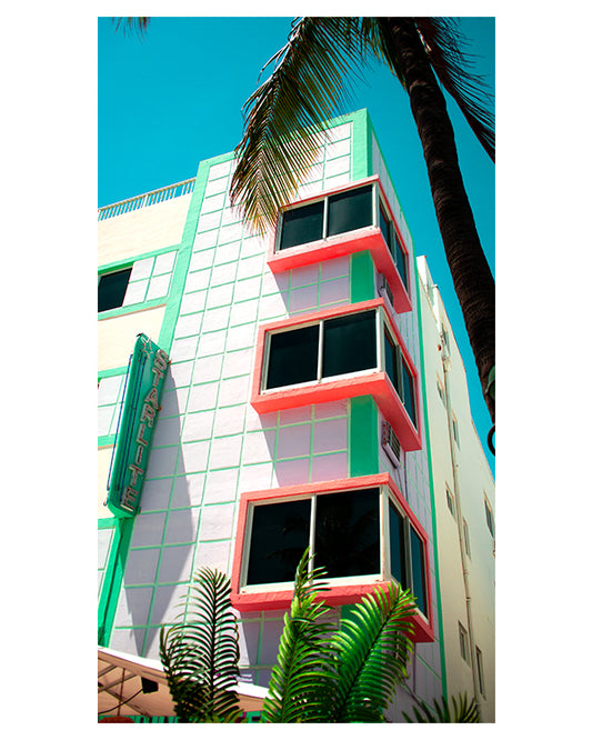 Miami Beach Art Deco Photography Wall Art Print Framed Color