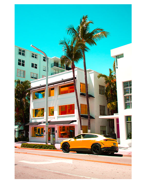 Miami Beach Art Deco Photography Wall Art Print Framed Color