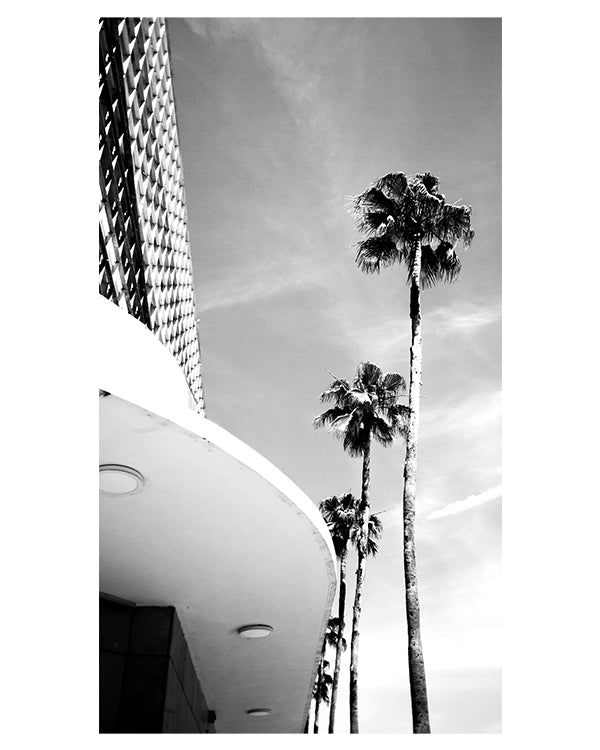 Miami Beach Art Deco Photography Wall Art Print Framed Black and White