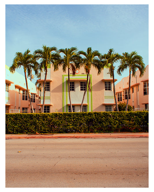 Miami Beach Art Deco Photography Wall Art Print Framed Color