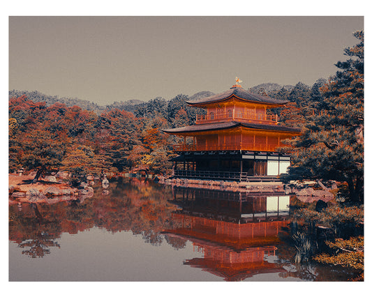 Japanese Golden Pavillion Photography Wall Art Print Framed